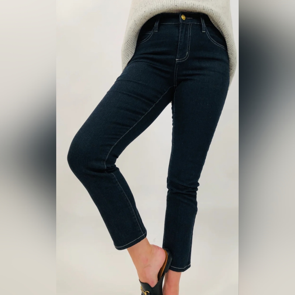 Boo Gemes Squinny Jean, size 4, dark indigo blue